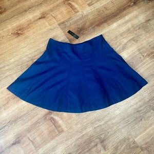 NWT Theory cotton blend circle skirt sz 12 blue preppy tennis schoolgirl uniform